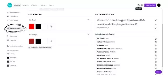 Markenunterlagen