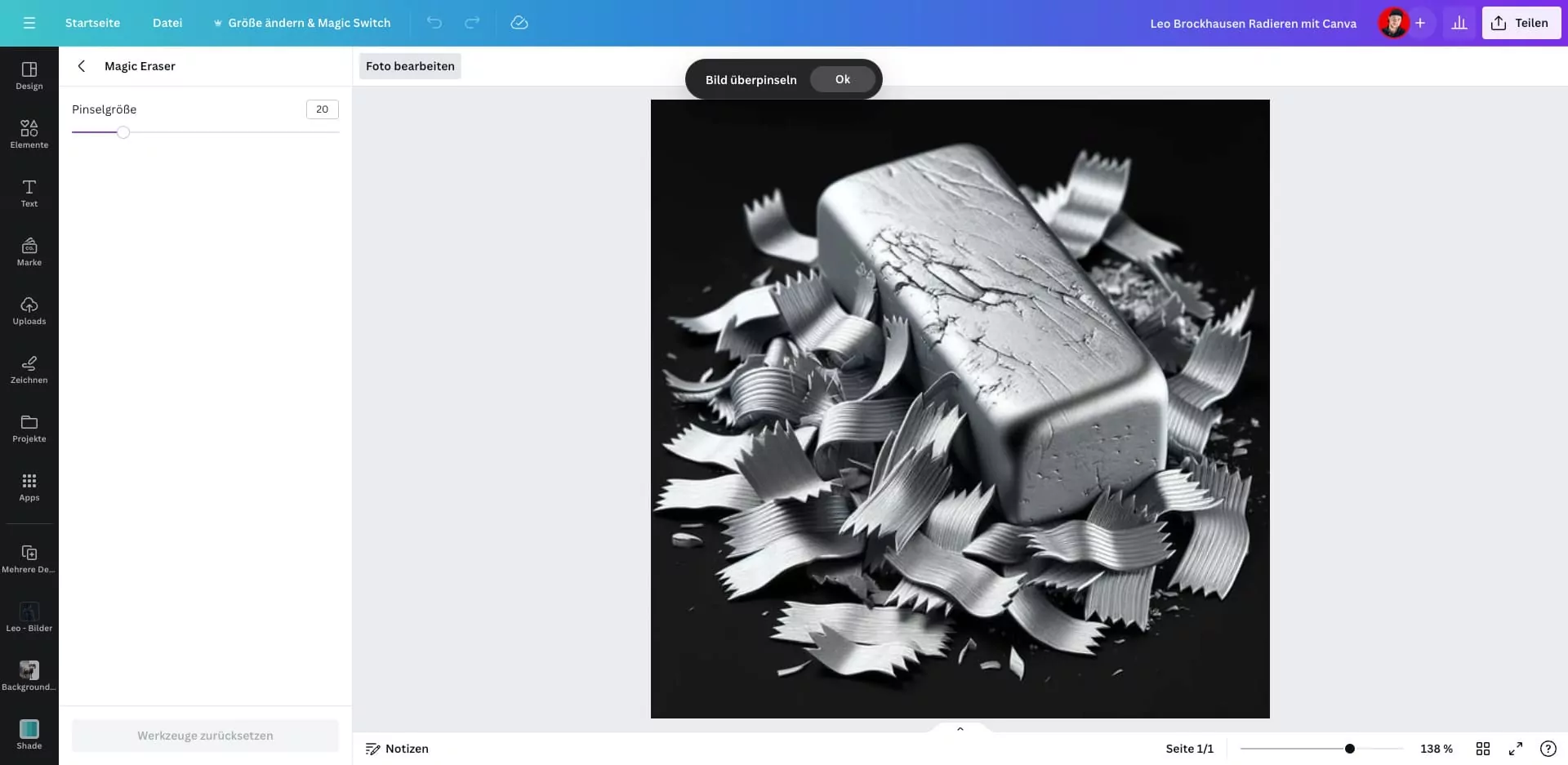 Leo Brockhausen Radieren mit Canva Design