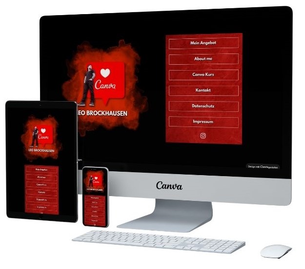 Mockup CanWeb Webseite mit Canva